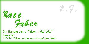 mate faber business card